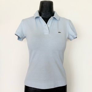 Lacoste Baby Blue Size 36 F4811 Slim Fit Piqué Cotton Polo Shirt